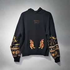 Reason Embroidered Black Tiger Dragon Hoodie Medium Street Wear Winter Hoodie
