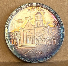 California Mission San Luis Rey De Francia Medal Silver Ser #628 Great Toning
