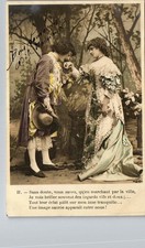 FANCY couple old postcard [17775]