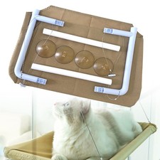 Foldable Plastic Cat Hammock with Strong Suction Cups for Window Use