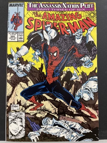 Amazing Spider-Man 322 NM- Todd McFarlane Art 1989 Silver Sable Iconic Artist