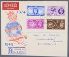 MayfairStamps Great Britain 1949 Universal Postal Union Anniversary Combo Cover