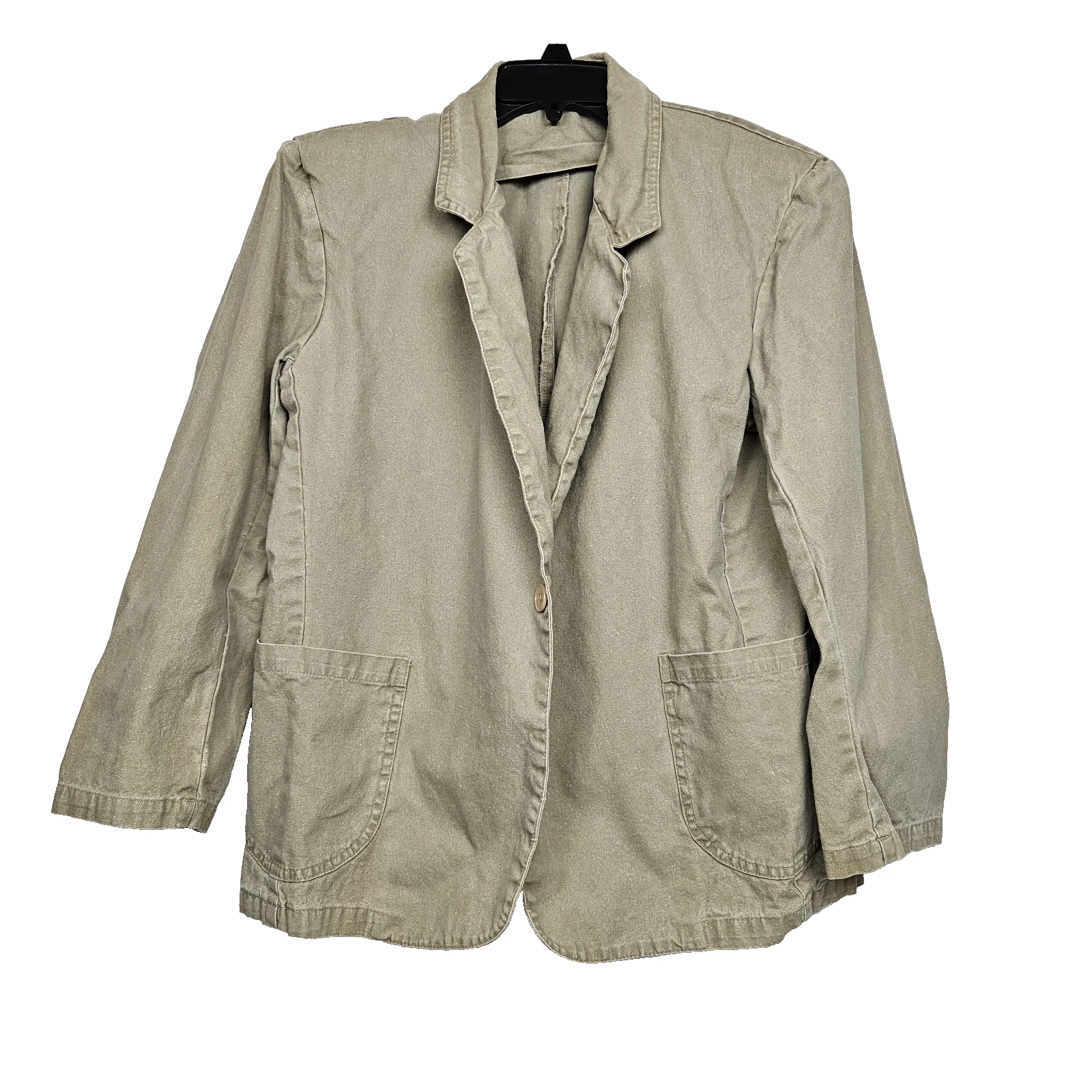 Pier Connection Mens Tan Blazer Jacket M Vintage Shoulder Pads Vintage