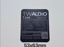 4pcs Replacement Tw audio Badge Emblem Logo T24N Sticker Aftermarket