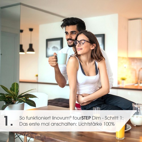 10 Stück LED Einbauspot eckig gebürstet 230V fourSTEP Dim 5W GU10 neutralweiß - Bild 2 von 10