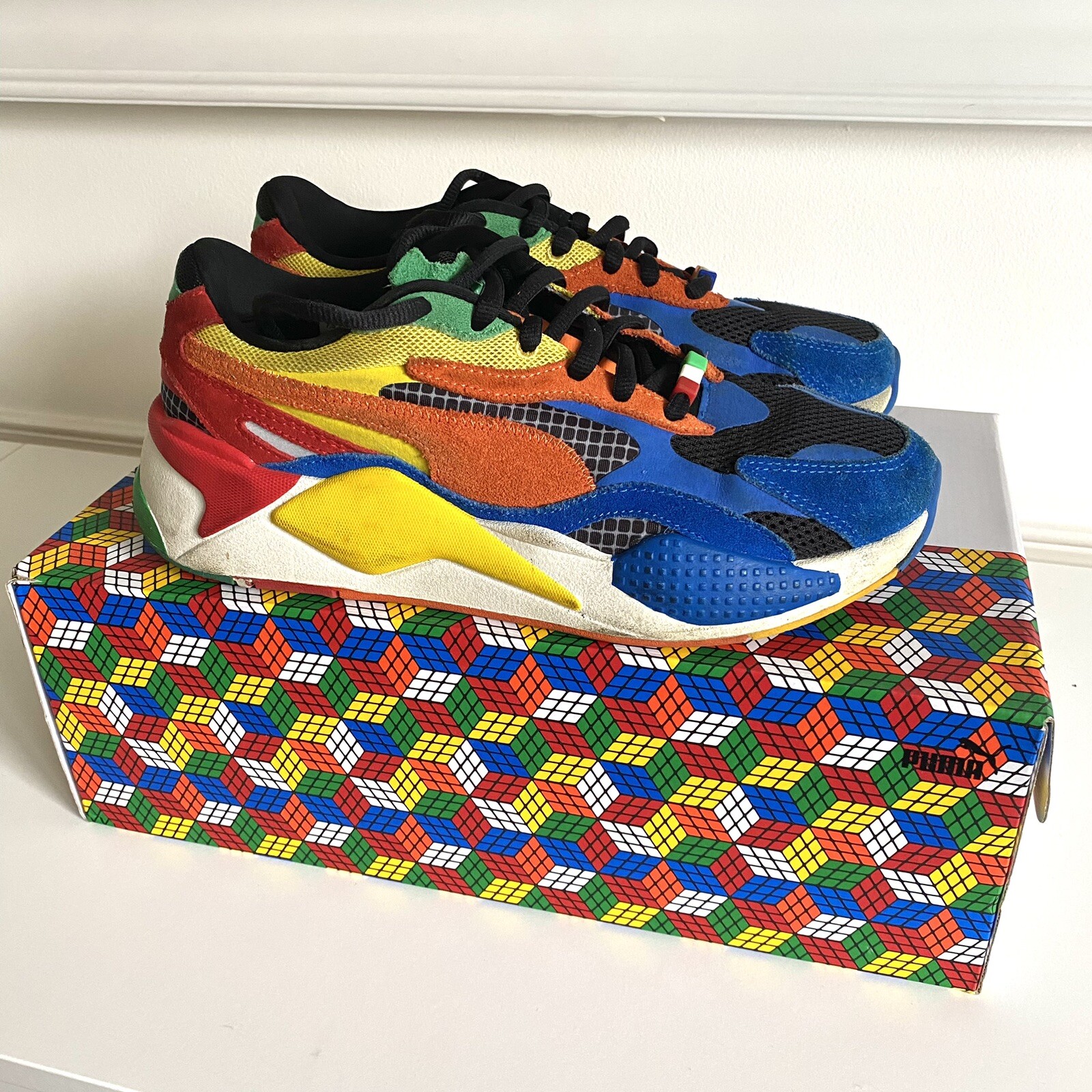 Men’s Sz 8.5 Puma RS-X Rubiks Limited Edition USE… - image 1