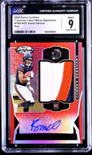 2024 Certified Freshman Fabric Signatures Mirror Red Rome Odunze /199 CGC 9 MINT