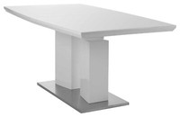 Esstisch KüChentisch Esszimmertisch Weiß Hochglanz 160X90 Cm Ausziehbar
