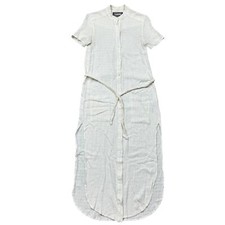 Reformation The Ghana Button Up Tie Waist High Slip Midi Dress Women's XS