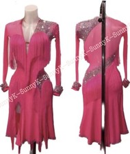 jz Handmade Women Samba Ballroom Swing Salsa Rumba Latin Dance Dress RHYTHM