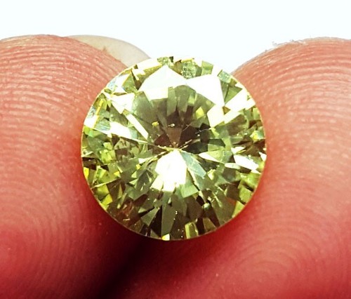 Round Shape Yellow Cambodian Zircon 3.60 Ct Loose Gemstone With Free Gift - Picture 4 of 7