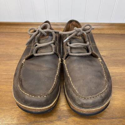 OluKai Ohana Lace Up Nubuck Shoes Brown Leather Mens Size 9  display picture 3
