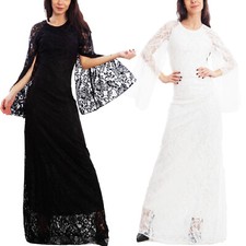 Vestito donna lungo abito elegante cerimonia festa pizzo sexy TOOCOOL JL-3058