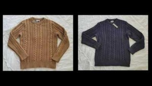 New S L J Crew X Wallace Barnes Cable Knit Crewneck Sweater In