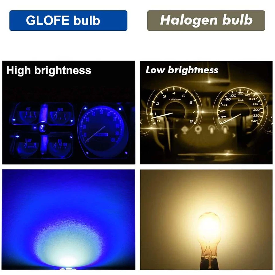 Cuadro calibre azul + kit LED climatizador para Honda Civic del sol 1993-1997 Foto 3 de 4