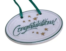 Longaberger Baskets Congratulations Tie On