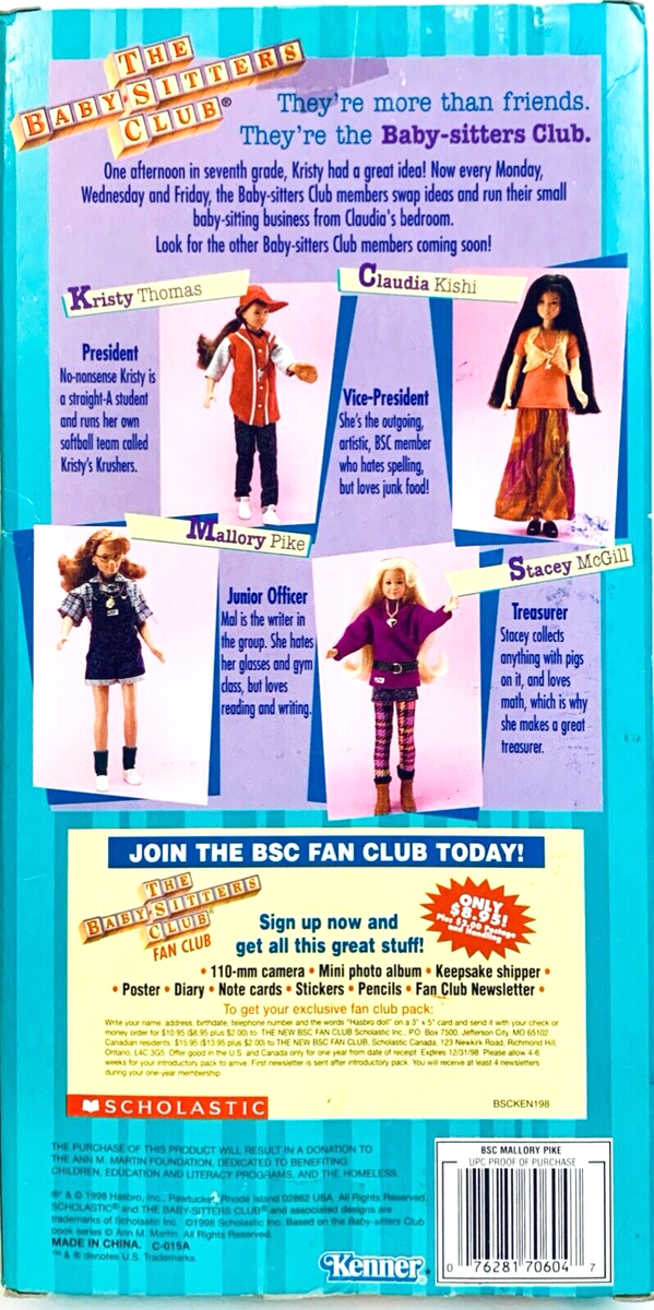 Kenner 1998 NIB Scholastic The Baby Sitters Club Mallory Pike 12