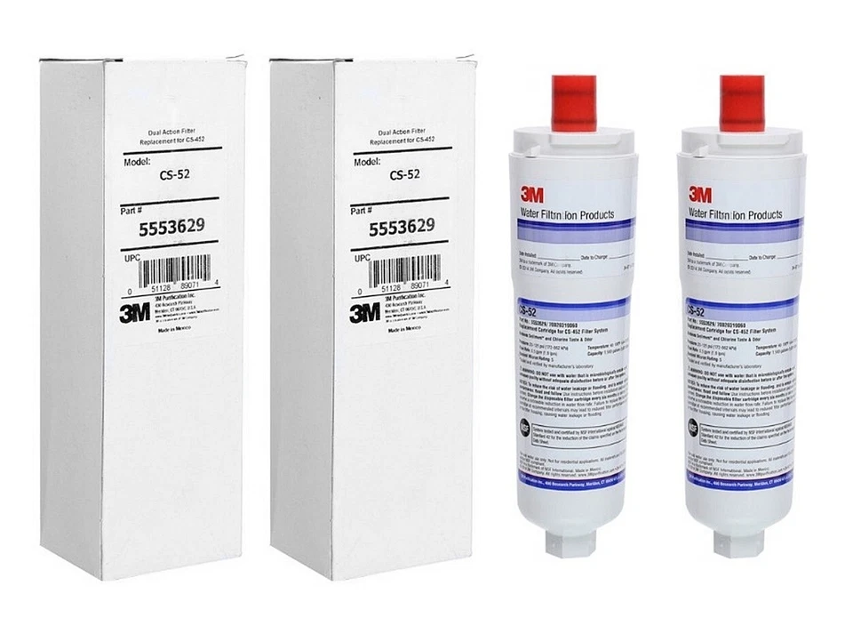 3M Cuno, CS-52 CS52, CS-452 Fridge Water Filter - Bosch Neff Siemens LG - 2 Pack - Image 2 of 3
