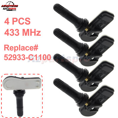 4 x Tire Pressure Sensor TPMS for Hyundai Sonata 2015-2018 433MHz 52933 C1100