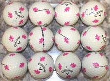 12 Callaway Chrome Soft Pink Leaf Truvis 5A/4A Quality Used Golf Balls