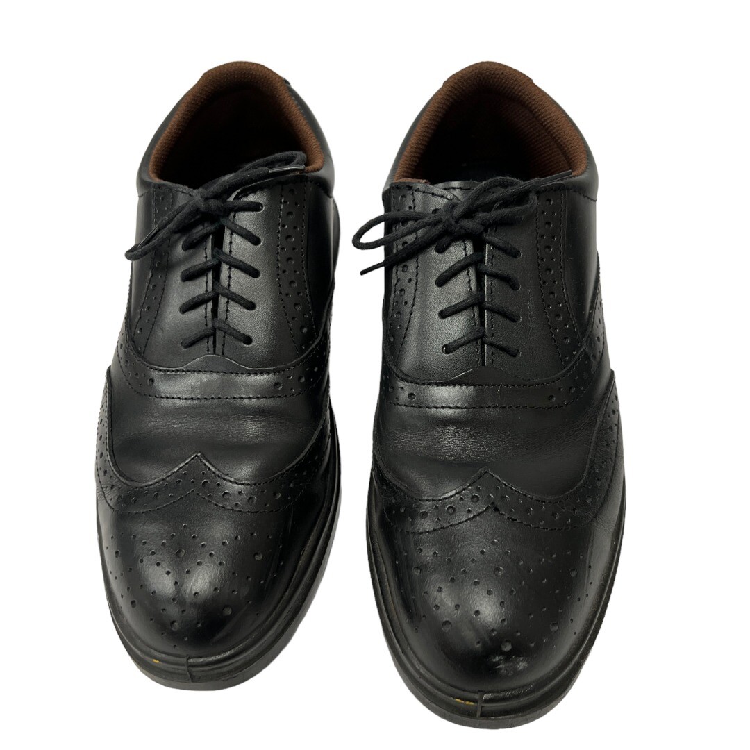 Men's Safety Toe GRAFTERS Black Leather Lace Up Brogue Oxford Safety