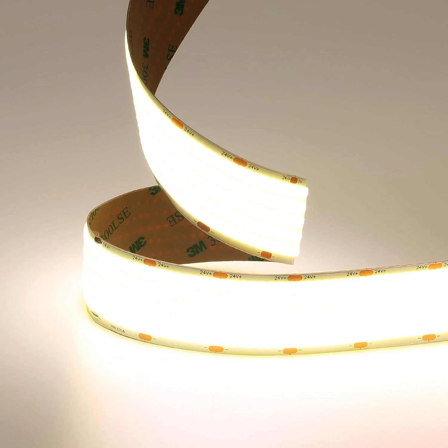 16.4ft 30mm Wide 24V 1600LEDs/m COB LED Strip Lights Flexible 4000K Home Decor