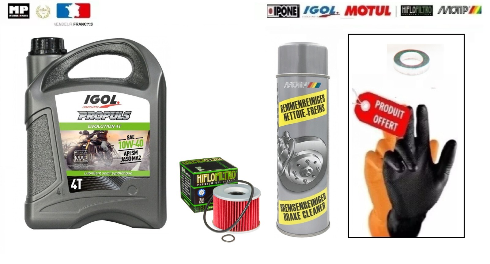 Kit entretien vidange standard de précision pour Kawasaki ZL 1000 de 1987