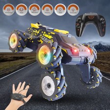 Gesture Sensing RC Stunt Car with Lights Music for Kids 6WD Off-Road Toy Car