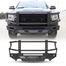 5 IN 1 Steel Front Bumper For 2019 2020 2023 2024 Ram 1500 w/2*LED Pod Lights