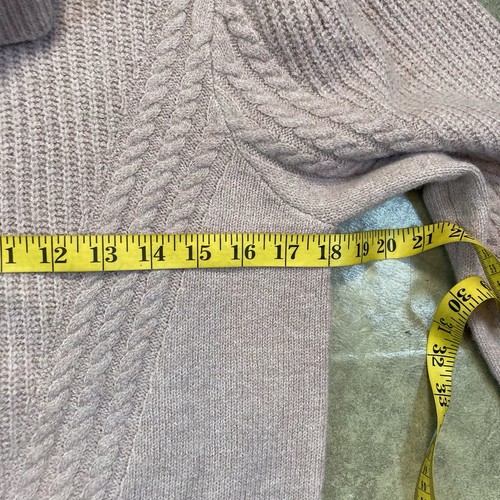 Tahari Sweater Women Large Blush Purple Heather Pullover Cowl Neck Button Sleeve - Picture 3 of 12