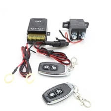 Car Battery Master Kill Switch Disconnect Relay Kit Wireless Dual Remote Control