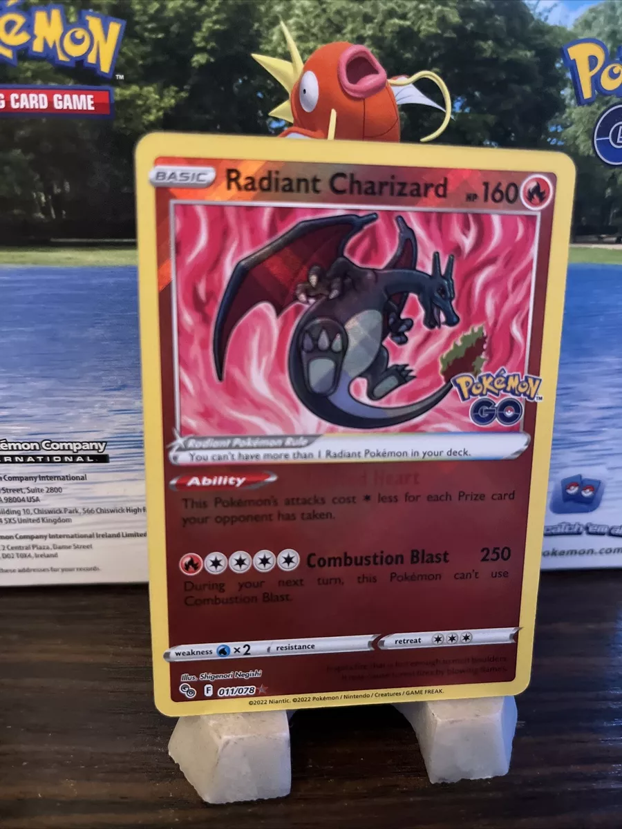 Radiant Charizard - 011/078 - Pokemon Go - Shiny Pokemon Card