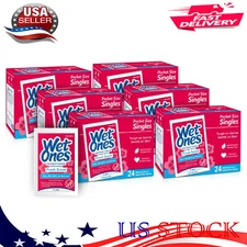 Antibacterial Hand Wipes, Fresh Scent, 24 Ct Singles 6 Pack, 144 Total Wipes.