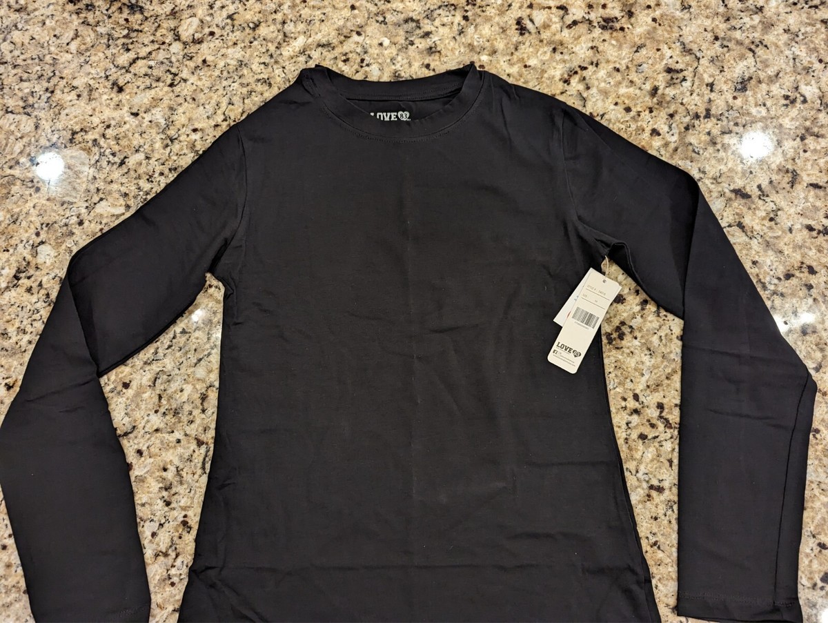 Love 83 Girls' Long Sleeve Tee Shirt Black Youth size M | eBay