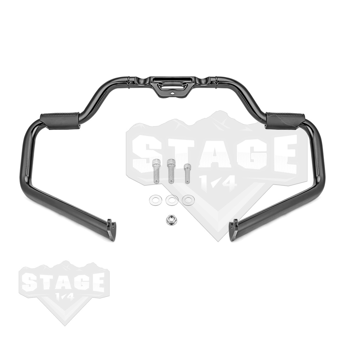 HARLEY 97-08 FLT TOURING BLACK MUSTACHE CRASH BAR ENGINE GUARD