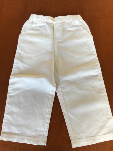 Pantalone pantaloni bimbo di puro Lino bianco Petit Bateau 12-24 mesi | eBay