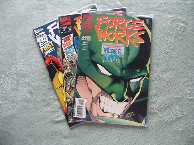 Marvel Comics Lot of 3 Force Works books.  Issues 1, 2, 18.  1994