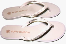 Tory Burch Womens 9 Studded Jelly Thong Sandals Sedona Rose T-Post Flip Flop