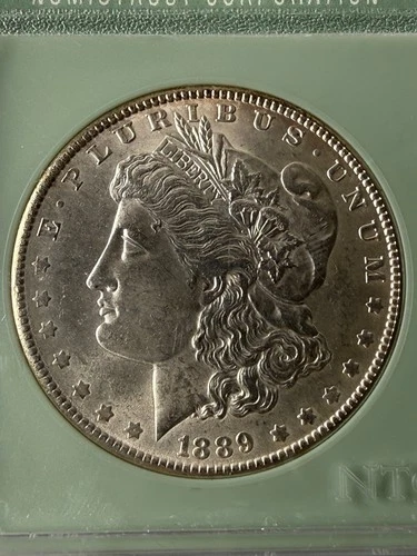 1889 $1 Morgan Silver Dollar NTC MS64- Nice Features, Clear Crisp Luster & Shine
