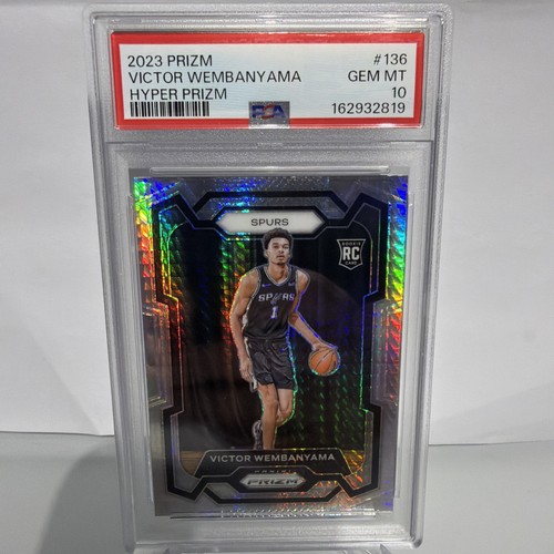 2023 PANINI PRIZM Victor Wembanyama #136 Silver Hyper Prizm Spurs RC PSA 10