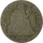 1886 Seated Liberty Silver Dime AG About Good 10c Coin SKU:CP1019