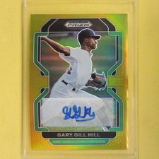 GARY GILL HILL 2022 Panini Prizm Draft Picks Auto Prizms Gold 10/10 #194  Rays