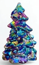 Christmas Holiday Tree - Sugar Plum Carnival Glass - Mosser USA - Large 8"