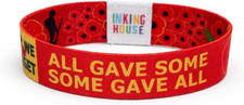 Remembrance day Poppy Elastic Wrist Band d day lest we forget all gave some some