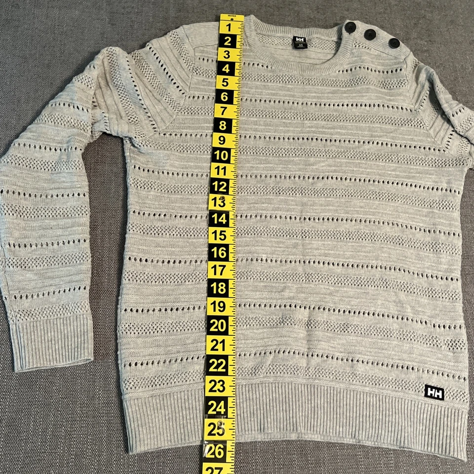 Suéter tejido Helly Hansen Skagen para mujer talla grande mezcla de algodón y lana gris niebla Foto 4 de 4