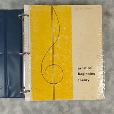 Practical Beginning Theory Benward Seagrave Rare 1973 Vintage Revised Binder