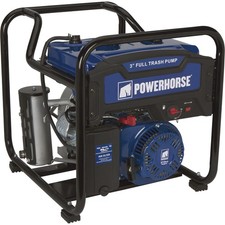 Powerhorse Extended Run Full-Trash Pump, 3in. Ports, 11,820 GPH, 1 1/8in.