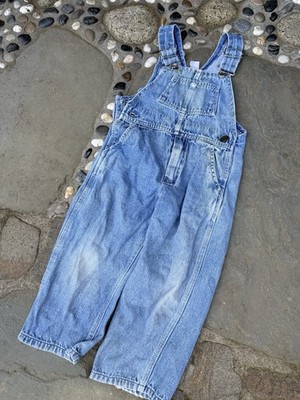 Vintage 70 s Foremost Toddler Denim Overalls Size 4T USA Made Flawed 