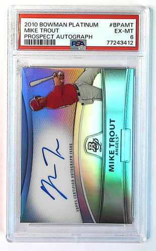 2010 Bowman Platinum Mike Trout #BPAMT Prospect Auto PSA 6