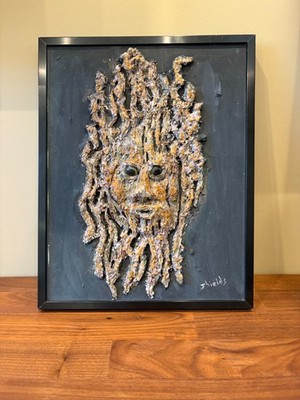 Original Artwork Framed & Signed Wood On Canvas Tree People Naughty Pine 11''x14''